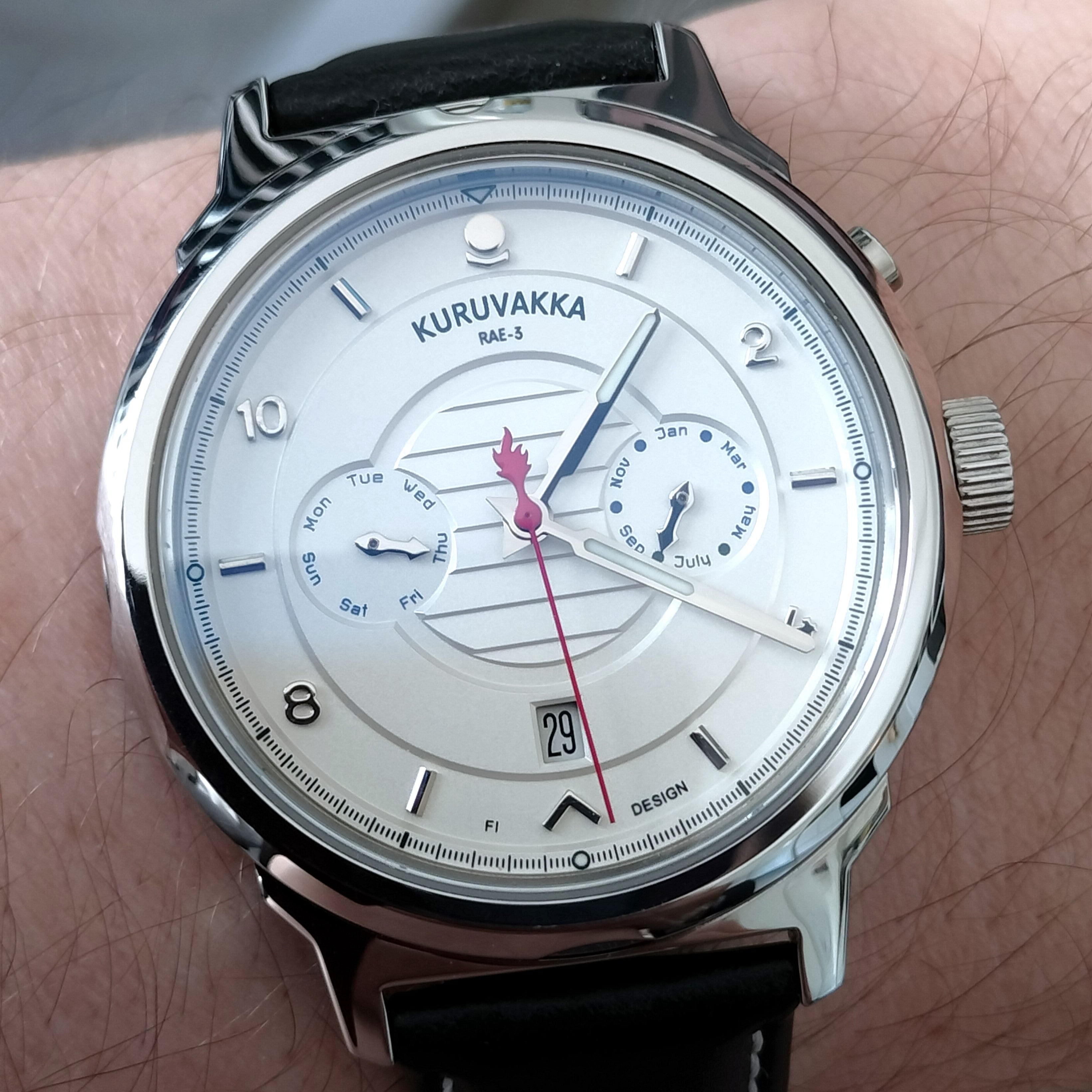 White dial automatic watch