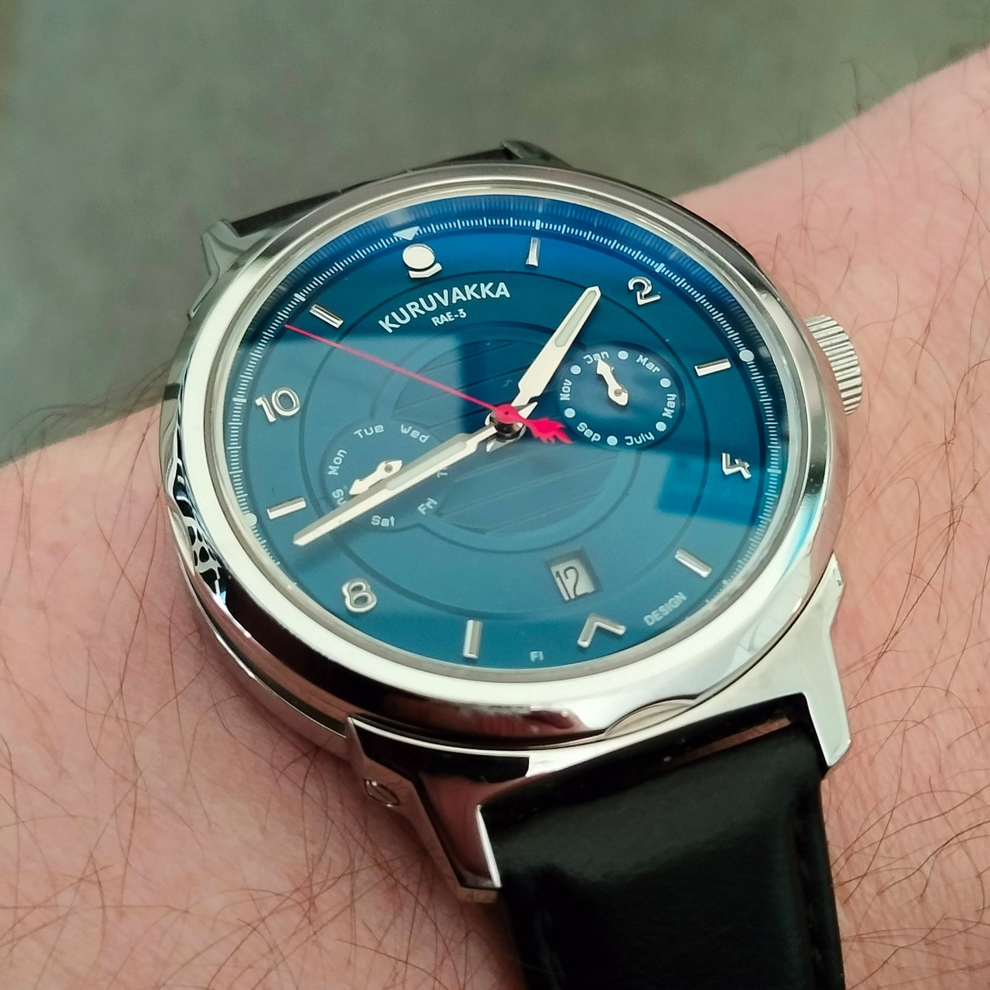Blue dial automatic watch